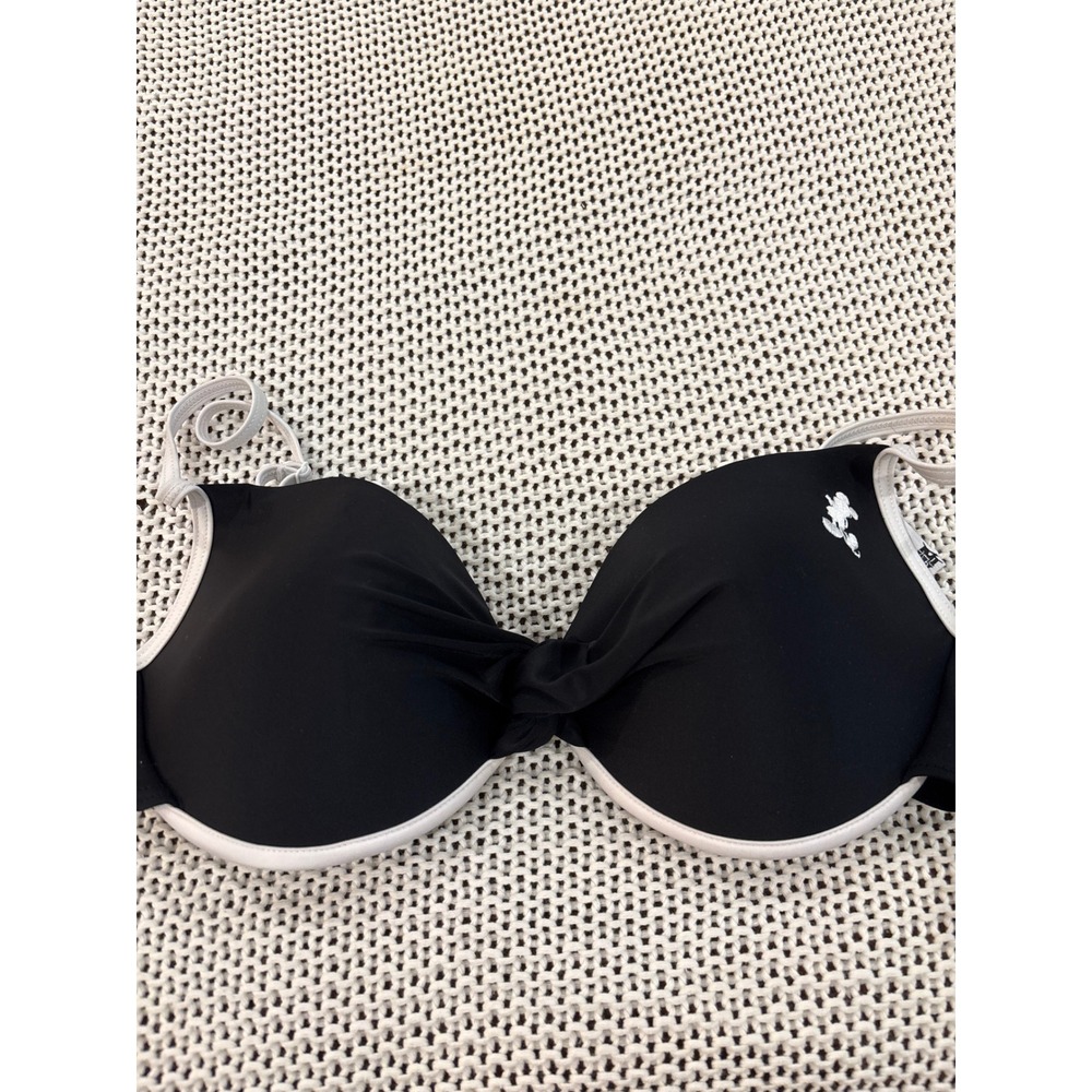 Disney Parks Mickey Mouse Underwire Bikini Top Black White XL Swimwear